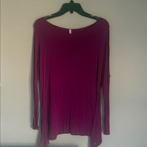 Chic Magenta Long Sleeve Top